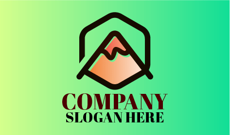 Minimalist Volkan Dağı Logosu