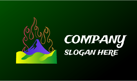 Tek çizgi Alevler Yanardağ Logosu