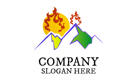 Desain Logo Gunung Perjalanan