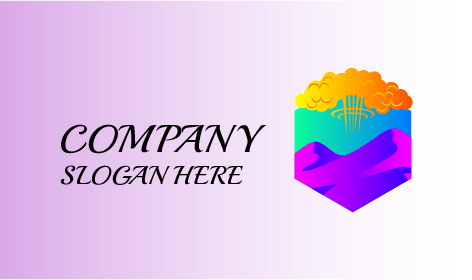 Logo Awan Gunung Berapi Berasap