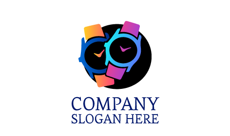 Dual Colorful Watch Logo