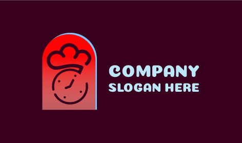 Logo Dell'orologio Rosso Della Cucina