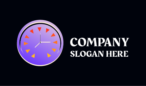 Splendido Logo Dell'orologio Viola