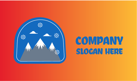Alp Karlı Dağlar Kış Logosu