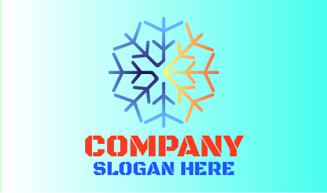 Charmant Logo De Flocon De Neige D'hiver