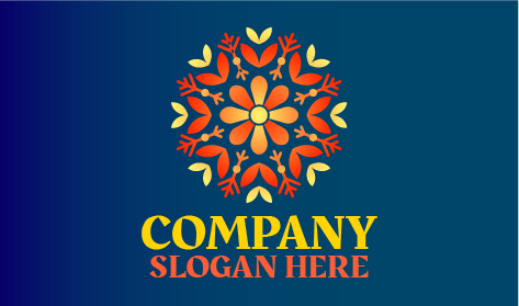 Logo Floreale Del Fiocco Di Neve Invernale