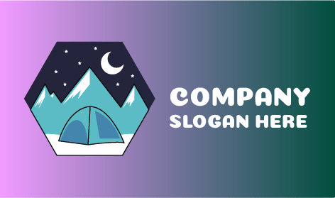 Mountain Camping Winter Logo