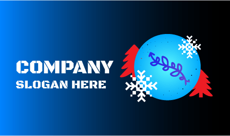 Red Pine Trees Winter Logo