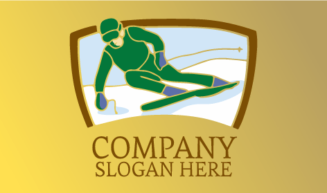 Ski Jumping Winter Logo