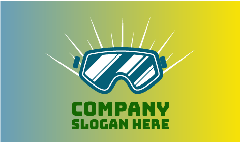 Skiing Glasses Winter Logo