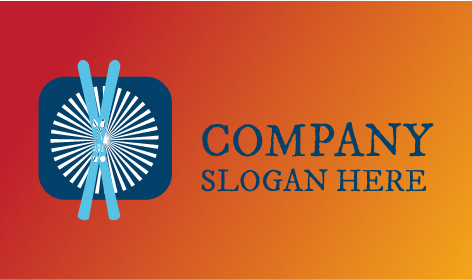 Sky Blue Skis Winter Sports Logo