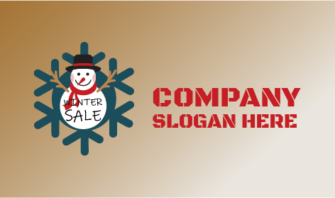 Smiley Schneemann Winterlogo