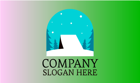 Snowy Camping Winter Logo