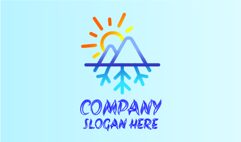 Logo Invernale Di Montagna Soleggiata