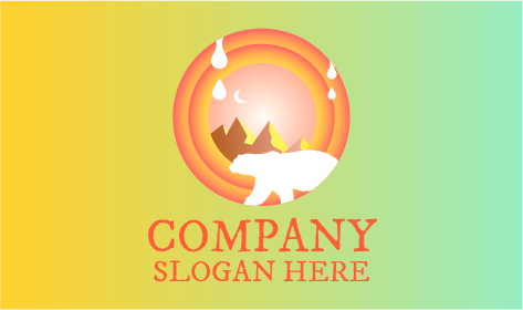 Logo Musim Dingin Beruang Putih