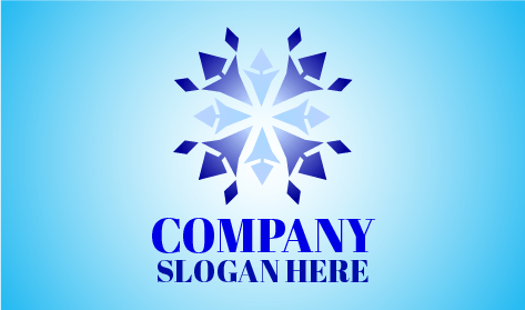 Winterkristall Schneeflocken Logo