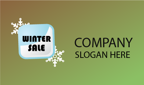 Winter Season Sale Banner Logo
