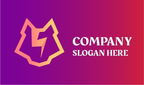 Resumo Logótipo Do Lobo Selvagem Dourado