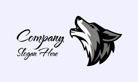 Siyah Yırtıcı Kurt Logosu