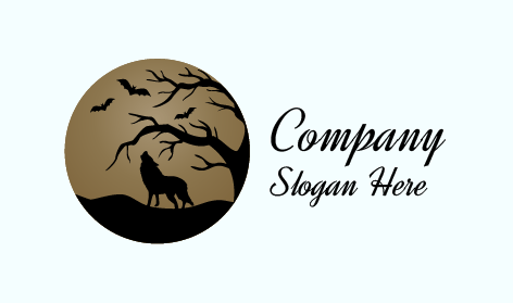 Logotipo Do Lobo Da Noite Morta