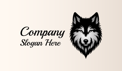 Ferocious Black Maned Wolf Logo