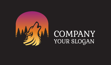 Forest Wild Wolf Logo