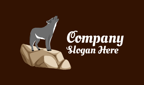 Gri Uluyan Vahşi Kurt Logosu