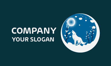 Logotipo Do Lobo Branco Gelado