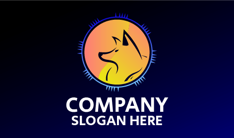 Logótipo Majestic Wolf Animal