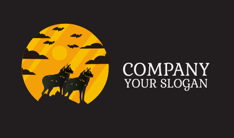 Görkemli Kurt Ikilisi Logosu