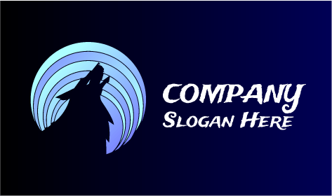 Logótipo Premium Wolf Silhueta