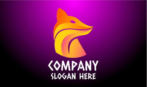 Logótipo De Lobo Selvagem De Olhos Afiados