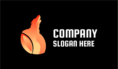 Stealthy Yelping Wolf Logo