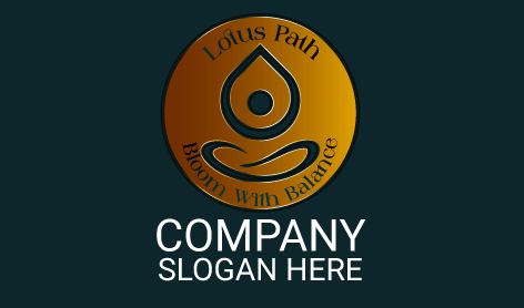 Logo Yoga Pose Melingkar