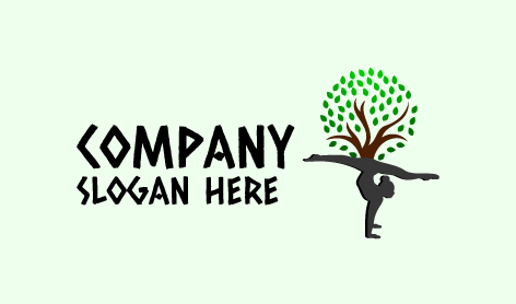 Handstand Yoga Pose Logo