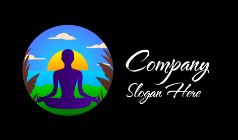 Logo Yoga Della Posizione Del Loto