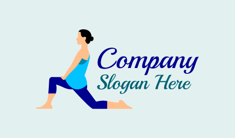 Logotipo De Ioga Da Postura De Agachamento Baixo