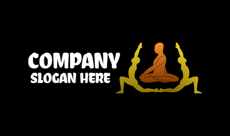 Meditative Lotus Pose Yoga Logo