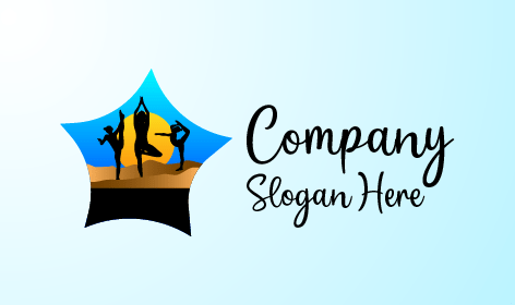 Peaceful Beach Yoga Logo